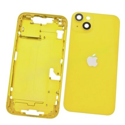 Chasis Carcasa Intermedia con Tapa Trasera para iPhone 14 Plus Amarillo