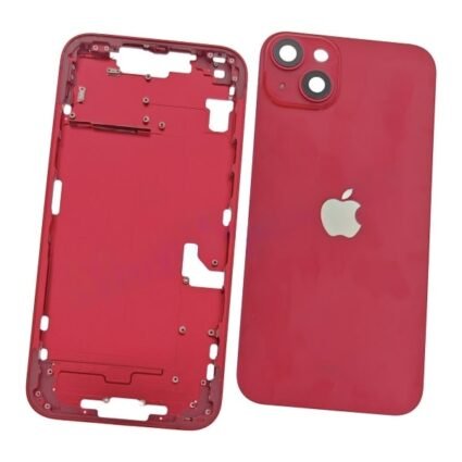 Chasis Carcasa Intermedia con Tapa Trasera para iPhone 14 Plus Rojo