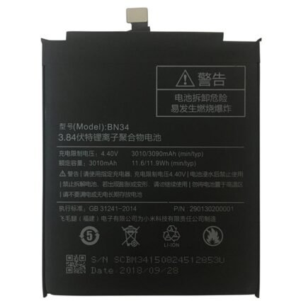 Batería BN34 para Xiaomi Redmi 5a De 3000mAh