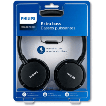 Casco auricular PHILIPS EXTRA BASS color negro