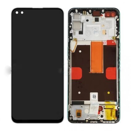 Pantalla completa con marco para Oppo Reno 4 azul original nueva