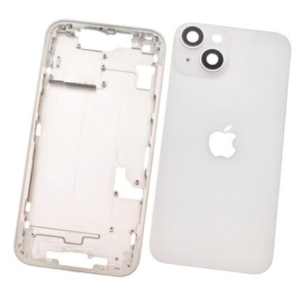 Chasis Carcasa Intermedia con Tapa Trasera para iPhone 14 Blanco