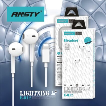 Auriculares Lightning – COLOR BLANCO-Longitud 1.2 Metros-  Model (E-012)