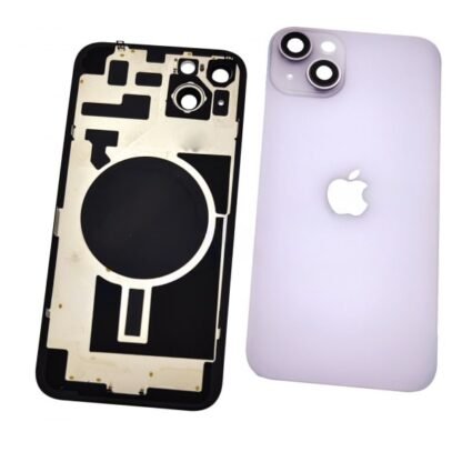 Tapa Trasera Con Soporte Metal Y Lente para iPhone 14 Plus – Violeta