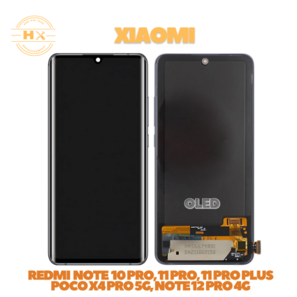 Pantalla LCD Táctil para Xiaomi Redmi Note 10 Pro, Note 11 Pro, Note 11 Pro Plus, Poco X4 Pro 5g, Note 12 Pro 4g (Sin Marco) OLED Negro