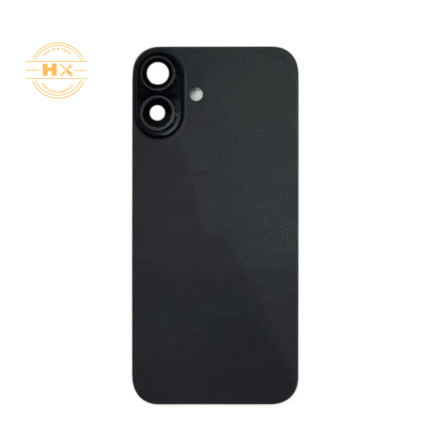 Tapa Trasera con Soporte Metal y Lente para iPhone 16 Negro