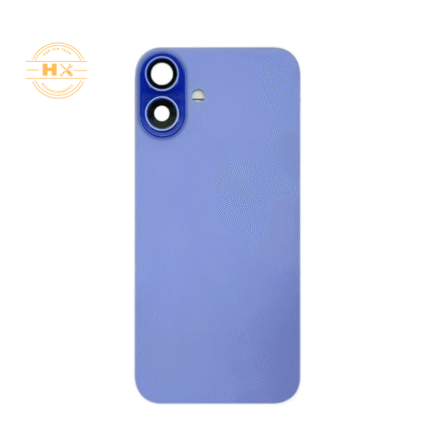 Tapa Trasera con Soporte Metal y Lente para iPhone 16 Azul